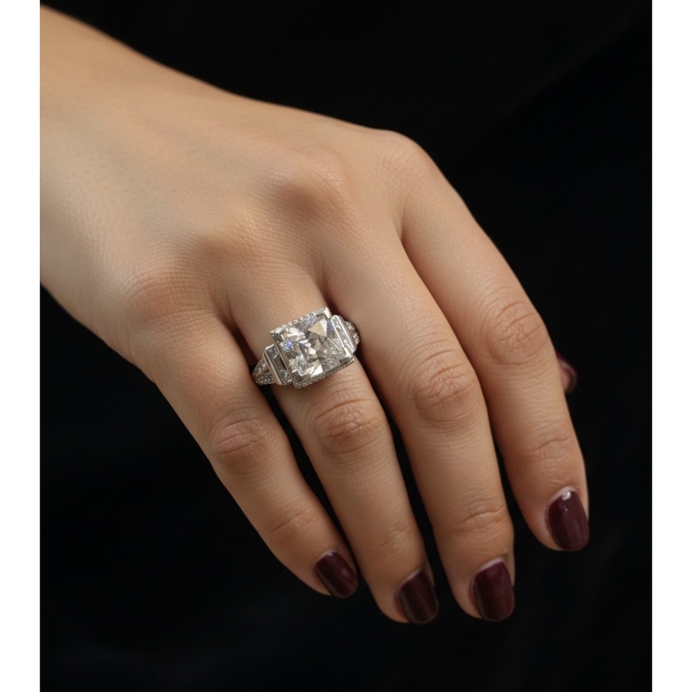 JTV TYCOON 9.25 Sterling Silver‎ CZ Ring Size 5.25